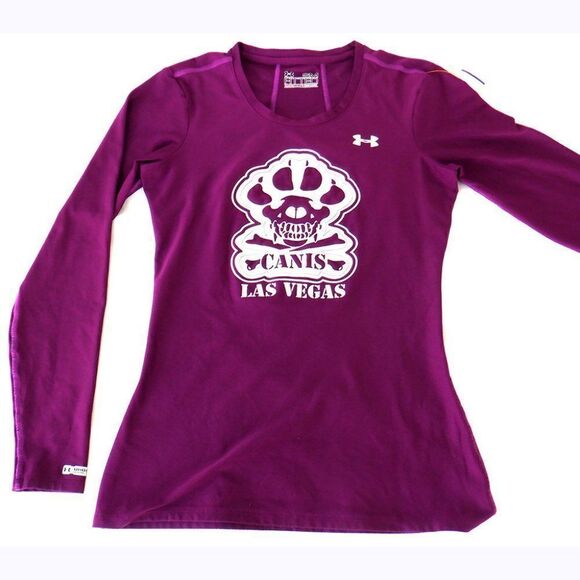 Under Armour purple fitted L/S Canis top - Picture 1 of 4